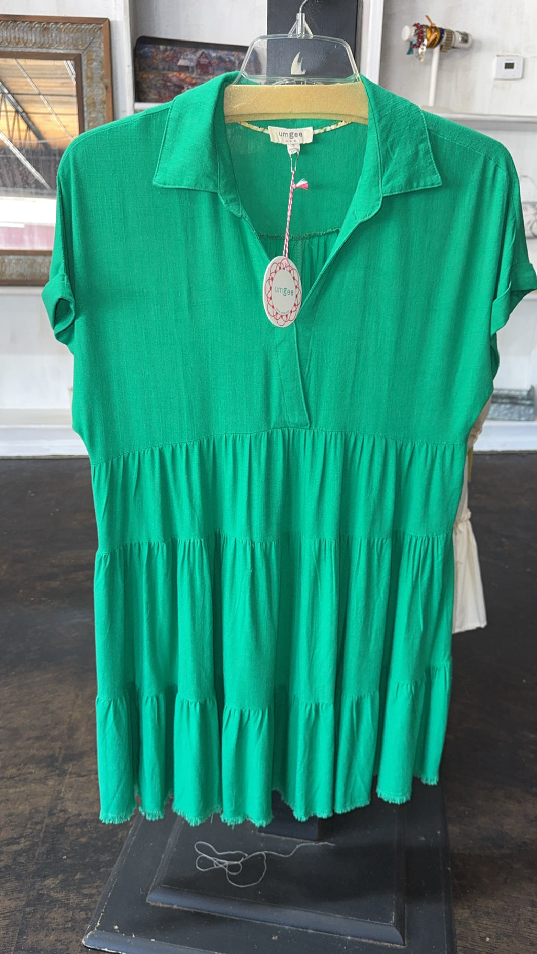 Green Tiered Dress